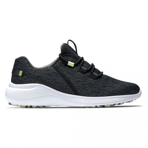 Footjoy Flex Coastal Women's Spikeless Golf Shoes Black / Lime | 197LCTNFM