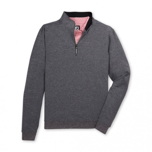 Footjoy Half-Zip Men's Pullover Heather Charcoal | 428RNIZLO