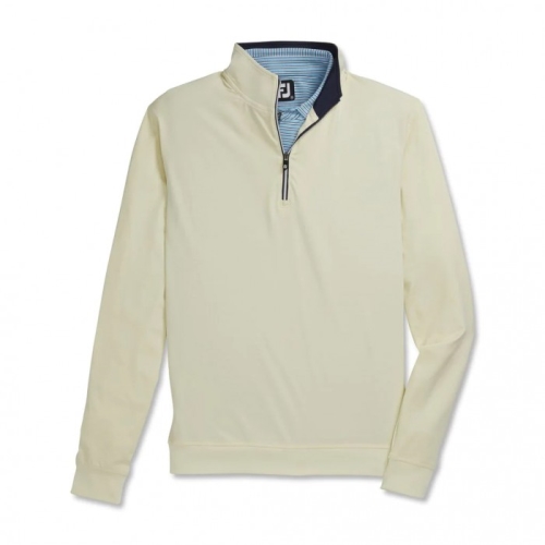 Footjoy Half-Zip Men's Pullover Vanilla | 149RGZUHK