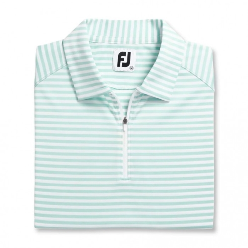 Footjoy Heather Stripe Women's Shirts Aquamarine | 928RUPMGI