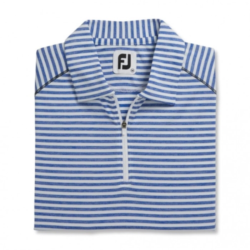 Footjoy Heather Stripe Women's Shirts Cobalt | 358VLHXCQ