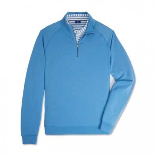 Footjoy Jersey Fleece Quarter-Zip Men's Jacket Cornflower Blue | 735PHEQNM