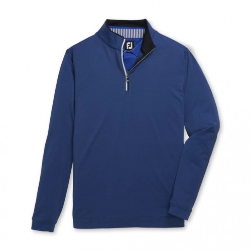 Footjoy Lightweight Quarter-Zip Men's Jacket Black / Royal | 359NTBAIW