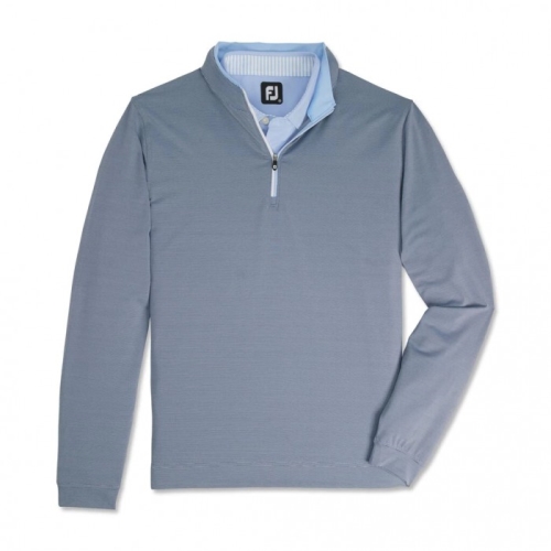 Footjoy Lightweight Quarter-Zip Men's Jacket Navy / Light Blue | 542TOXANP