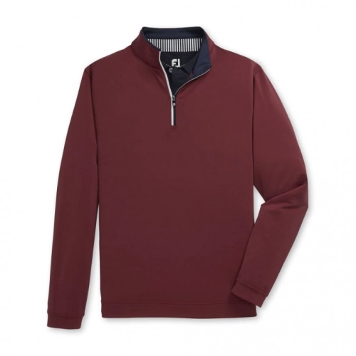 Footjoy Lightweight Quarter-Zip Men's Jacket Red / Navy | 706ZQNUAJ