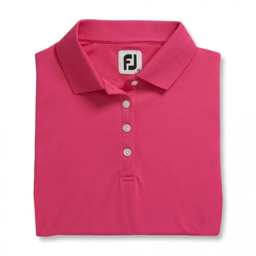 Footjoy ProDry Interlock Knit Collar Women's Shirts Hot Pink | 108UYDVQT