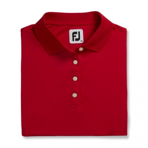 Footjoy ProDry Interlock Knit Collar Women's Shirts Red | 348PSKJQL