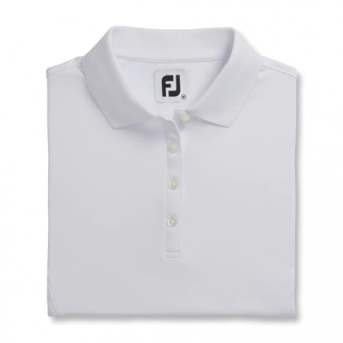 Footjoy ProDry Interlock Knit Collar Women's Shirts White | 571BWJQPX