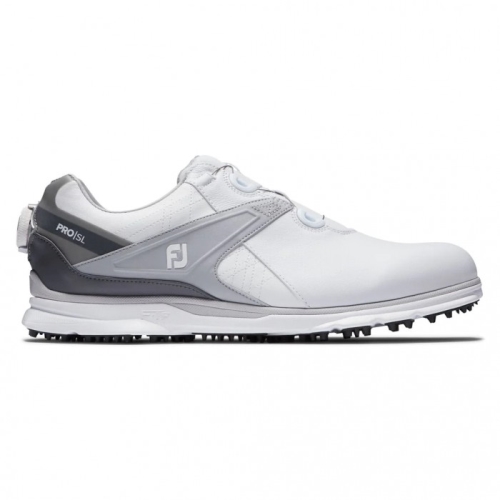 Footjoy Pro|SL BOA Men's Spikeless Golf Shoes White / Grey | 017OVJREG