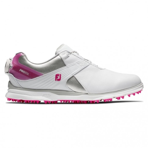 Footjoy Pro|SL BOA Women's Spikeless Golf Shoes White / Silver / Rose | 956CVXRJN