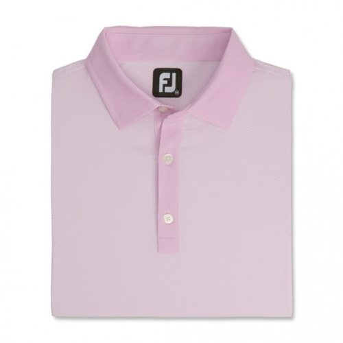 Footjoy Stretch Lisle Mini Check Print Men's Shirts Pink Berry / White | 146KZOITF