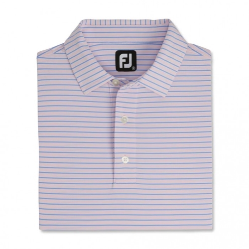 Footjoy Stretch Lisle Pinstripe Men's Shirts Pink / Blue / White | 784IMDUGX