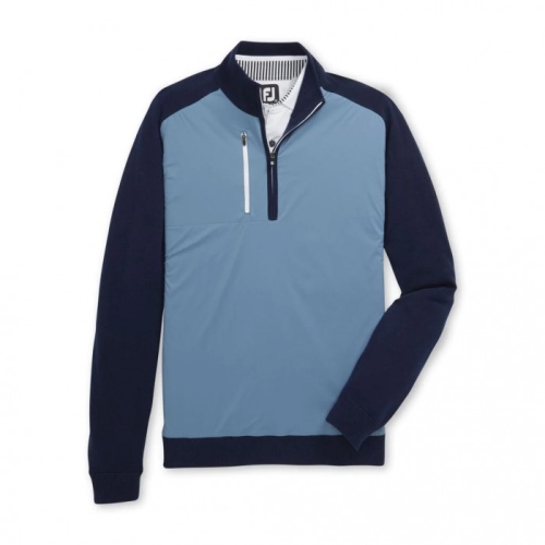 Footjoy Tech Sweater Men's Jacket Navy / Denim | 074YOLMGX